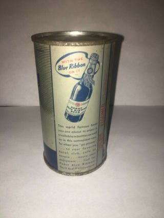 Very Pabst Blue Ribbon Older IRTP Flat Top Beer Can 2