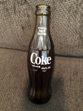 Vintage Coca - Cola 6 1/2 Oz Amber Acl Bottle Spartanburg Sc