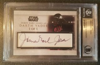 James Earl Jones Star Wars Empire Jedi Signed Cut Auto Card Beckett Slabbed 1/1