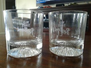 Wild Turkey Bourbon (Rare Breed) Lowball & Etched set of glasses 2