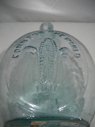 RARE GVI - 5 Corn For The World / Baltimore Monument Quart Flask with Open Pontil 9