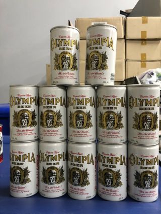 Air Aluminum Flat Top Pull Tab Olympia Beer Cans (12)