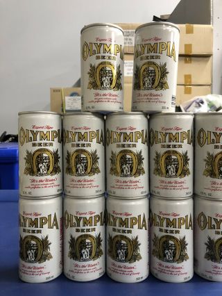 Air Aluminum Flat Top Pull Tab Olympia Beer Cans (12) 2