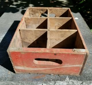 Rare Vintage COCA - COLA COKE Wooden 6 pack Crate / Box / Case 2