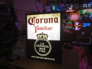Corona Familiar Beer Light Bar Sign Fantastic Lighted Sign Man Cave Item Led Mib