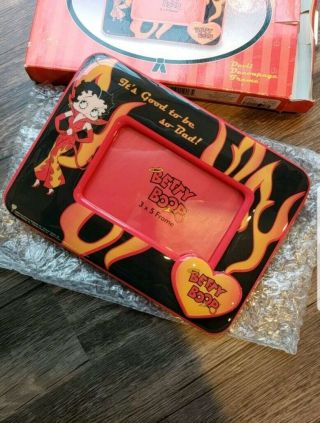 Betty Boop Bad Naughty Flame Decoupage 3x5 Picture Photo Frame