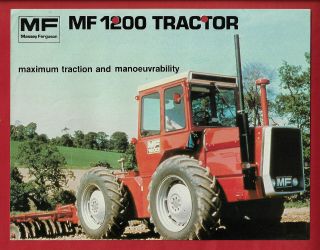Massey Ferguson Mf1200 Tractor Specifications Brochure