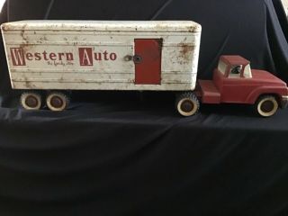 Vintage Structo Western Auto Semi - Truck - Doors In Back And Side Work