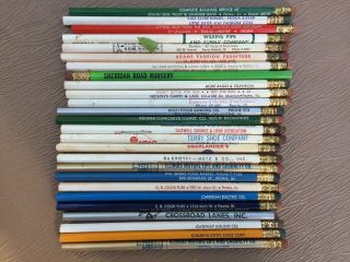 68 Vintage Peoria IL Advertising Pencils - - from 50 ' s; Unusual Collection;,  14 3