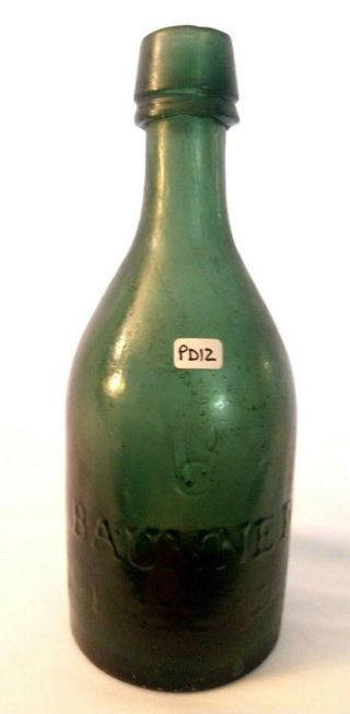 Pontiled Philadelphia Green Squat Lager - Circa 1850 - Baumner (rare)