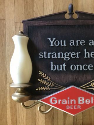 Vintage Grain Belt Beer “ You Are A Stranger Here But Once” Lighted Beer Sign 7
