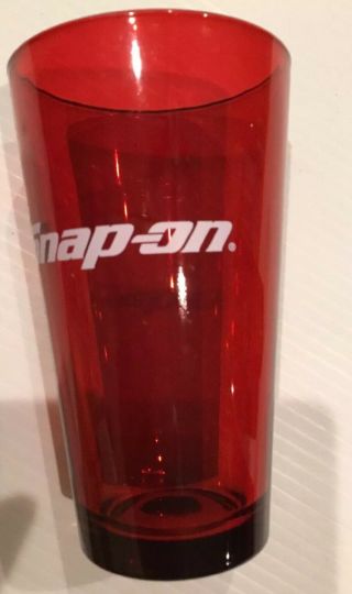 Snap On Pilsner Beer Glasses Red Set Of 4 Red1 White Logo Gift