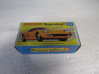Vintage Matchbox Superfast Lamborghini Miura P400 33