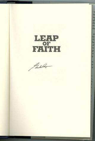 Leap Of Faith Hardcover Signed By Nasa Mercury Astronaut Gordon Cooper