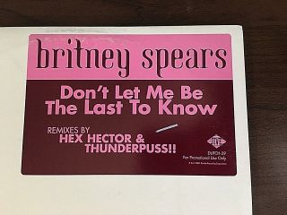 RARE BRITNEY SPEARS DON ' T LET ME BE THE LAST TO KNOW PROMO LP PLUS 2 CDs BABY 3