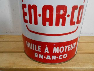 VERY RARE 1959 ENARCO WHITE ROSE SERVICE STATION 5 GALLON MOTOR OIL TIN CAN 4