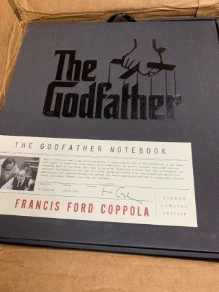 Francis Ford Coppola Autographed The Godfather Notebook Signed Limited Edition