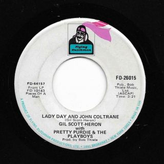 Northern Soul Funk 45 Gil Scott - Heron Lady Day & John Coltrane/save The Children