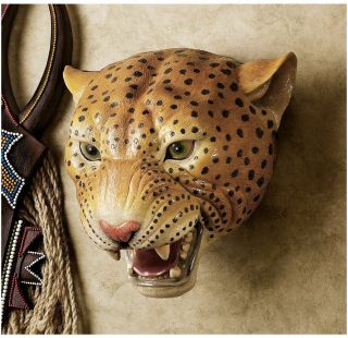 African Predator Leopard Sculpture Wildlife Display Trophy