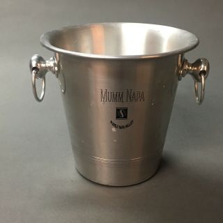 Mumm Napa Valley Aluminum Metal Ice Bucket Champagne Brut
