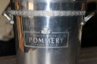 French POMMERY Aluminum Champagne Ice Bucket Cooler - REIMS France 3