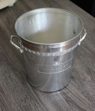 French POMMERY Aluminum Champagne Ice Bucket Cooler - REIMS France 4