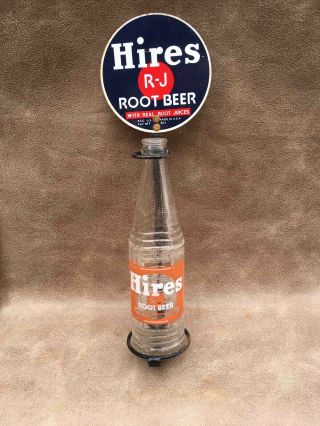 Vintage Hires Root Beer Soda In Store Bottle Sales Display