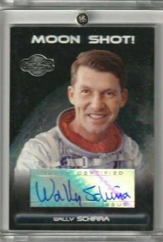 Wally Schirra Nasa Mercury Gemini Topps Moon Shot Cert Autograph Signed Card