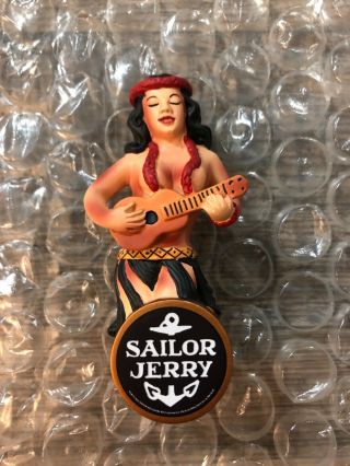 Sailor Jerry Spiced Rum Rare Hula Girl Beer Tap Handle 4” Tall