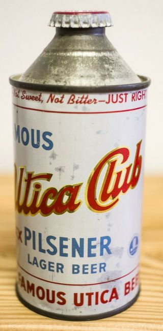 Utica Club Pilsener Lager Beer Cone Top Can