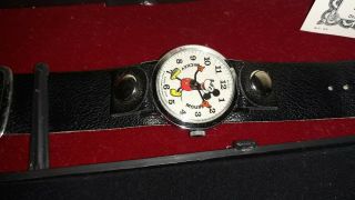 Vintage 1970s Bradley Mickey Mouse Disney Mechanical Jewelry Watch.