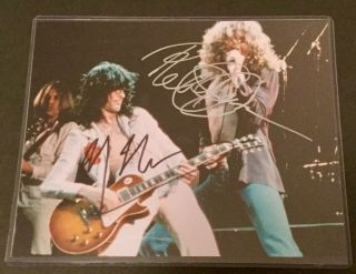 Led Zeppelin “robert Plant & Jimmy Page” Autograph Photo