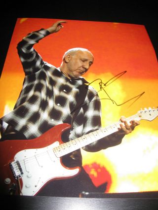 Pete Townshend Signed Autograph 8x10 Photo The Who Concert Guitar Auto L