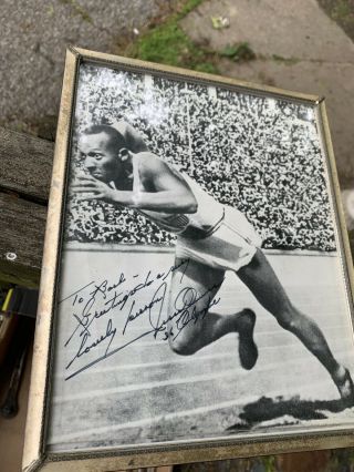Jesse Owens 1936 Olympics 8  X 10  Signed Photo