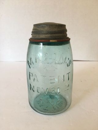 Rare Midget Fruit Jar Emb.  Mason 