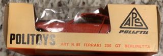 Politoys - Glass.  Rare.  Art No 85.  Ferrari 250 GT Berlinetta 5