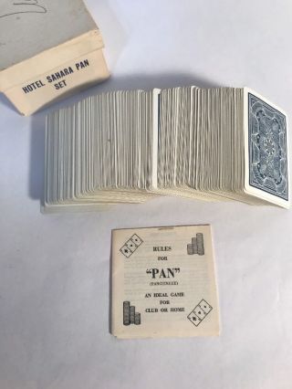 Sahara Las Vegas Playing Cards Hotel Pan Deck Set Box Vintage Hotel