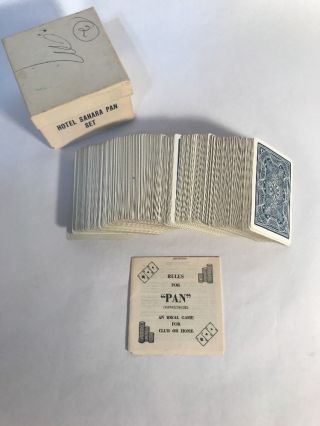 Sahara Las Vegas Playing Cards Hotel Pan Deck Set Box Vintage Hotel 5