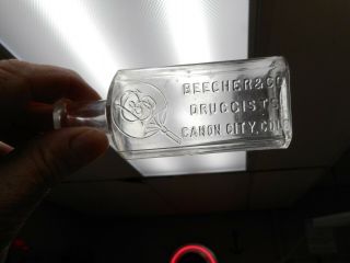 Beecher & Co.  Druggist,  Canon City,  Colo. ,  Colorado.  4 1/2 " Bottle.