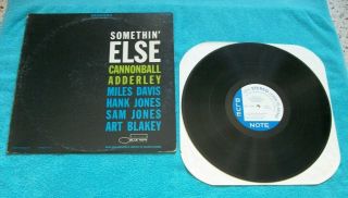 Cannonbal Adderley Somthin Else Jazz Lp Miles Davis Blue Note 1964 Ny Rvg Stereo