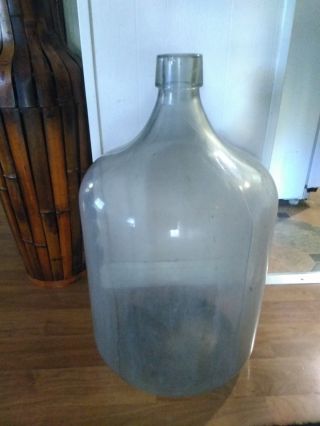 Ww2 Rare Large Antique Vintage 13 Gallon Clear Glass Water Jug Jar Mcag Std 1943