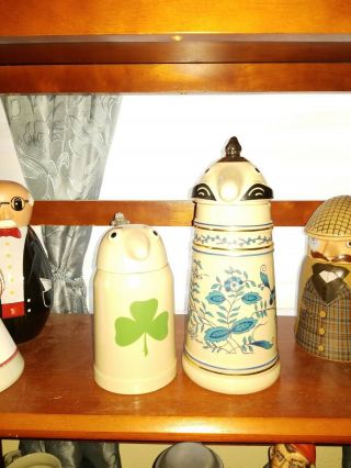 Utica Club Beer " Schultz & Dooley " Character Steins Made In Germany