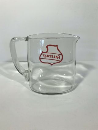 Vintage Falstaff Beer Pitcher w/Two Falstaff Beer Glasses Barware 3