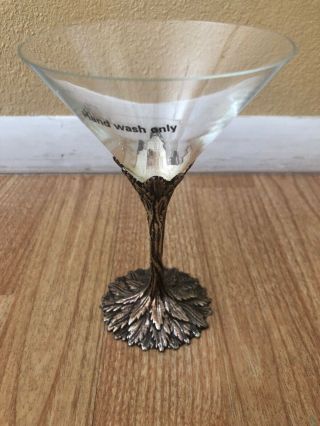 Grey Goose Vodka Pewter Vine Tree Stem Cocktail Glass Martini Barware