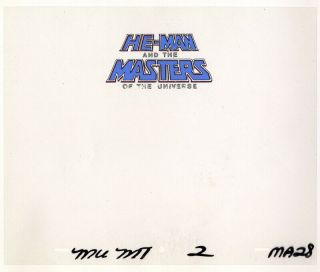 He - Man/she - Ra Masters Of The Universe Animation Art Logo From Main Titles Cel