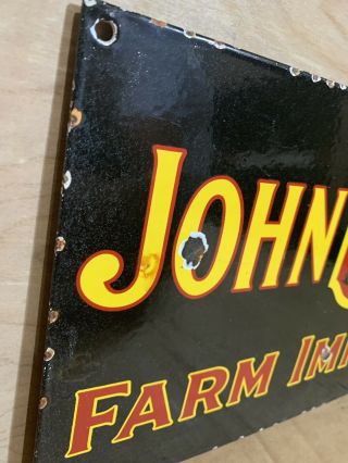 18” Long John Deere Farm Implements Oil Gasoline Porcelain Sign 3