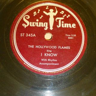 Hollywood Flames Doo - Wop 78 I Know / Let 