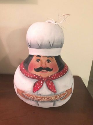 Name Your Own Breed Hand Painted Chef & Your Pet Gourd / Ann