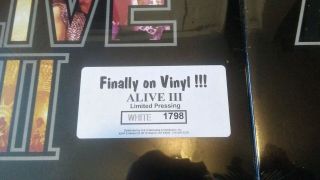 [New,  100 Original] Kiss Alive III 3 Vinyl Records (complete color set) 3