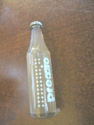 Mexican Miniature Soda Premio Glass Bottle Cap Lime 1970s Collectible 31/4 "